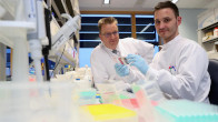 Cardiff University's Professor Andrew Sewell with Research Fellow Garry Dolton